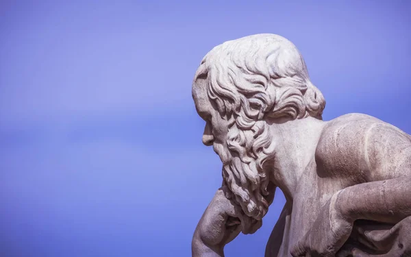 Statuia Lui Socrate Filosoful Grec Antic Atena Grecia — Fotografie, imagine de stoc
