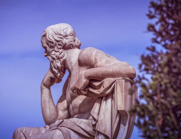 Estatua Sócrates Filósofo Griego Antiguo Atenas Grecia — Foto de Stock