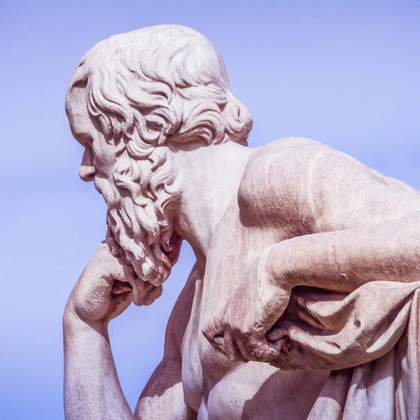 Άγαλμα Του Σωκράτη Του Αρχαίου Έλληνα Φιλοσόφου — Φωτογραφία Αρχείου