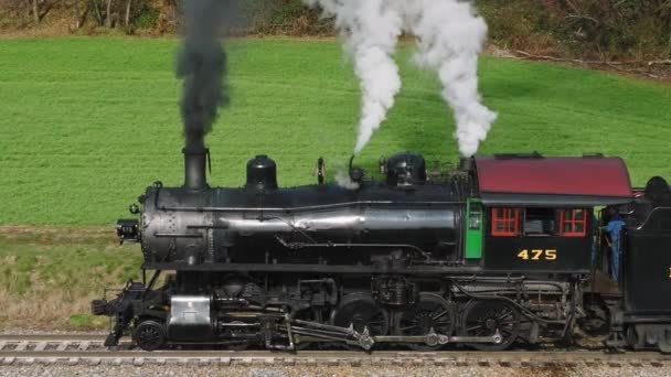 펜실베이니아주론 2022 열차의 슬로우 파업의 역에서 연기가 흐르는 — 비디오