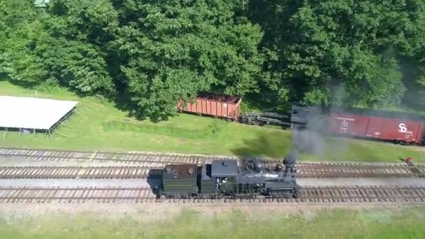 Cass West Virginia Juni 2022 Antenn Syn Antik Shay Steam — Stockvideo