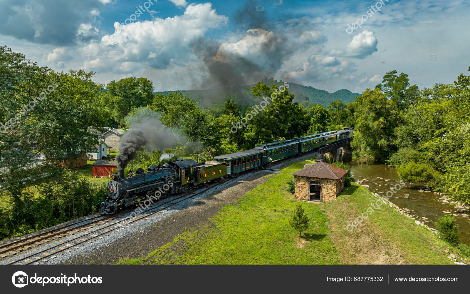 Rockhill Furnace Pennsylvania August 2023 Aerial View Steam Narrow