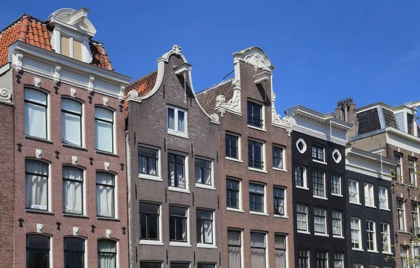 Wzgórze Historycznych Domów Amsterdamie Holandia — Zdjęcie stockowe
