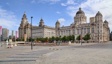 Liverpool, United Kingdom - June 18, 2022: Docks, Port of Liverpool Building, UK on June 18, 2022.