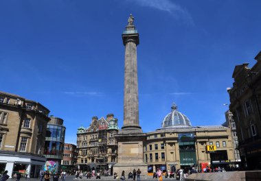 Newcastle, İngiltere - 20 Haziran 2022: Grey 's Monument Newcastle, İngiltere 20 Haziran 2022.