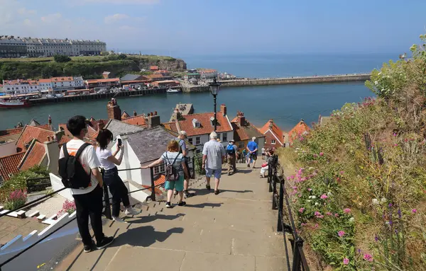 Whitby United Kingdom June 2022 People Steps Whitby United Kingdom Stock Picture
