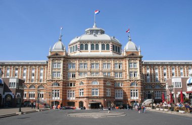 Famous seaside hotel in The Hague clipart