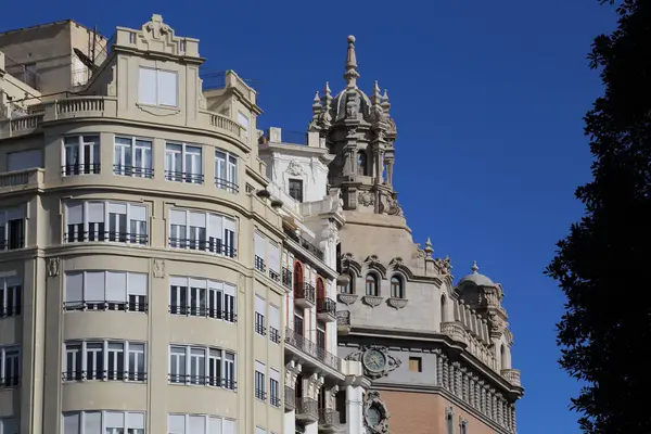 Monumental 19Th Century Buildings Valencia Spain Stock Image