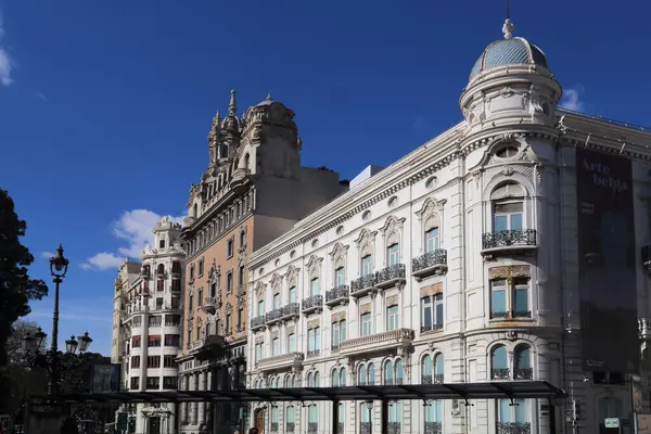 Zabytkowe Xix Wieczne Budynki Walencji Hiszpania Obrazy Stockowe bez tantiem
