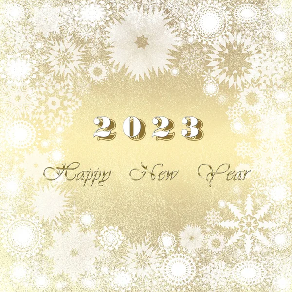 Eleganter Glänzender Neujahrshintergrund Mit Platz Für Text Leichter Schnee Grußkarte Stockbild