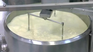 Peynir yapmak için taze inek sütü, operasyonda taze inek sütü için süt tankı