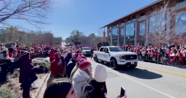 Athens Usa January 2023 Thousands Uga Fans Celebrate Cheer Players — Stock Video