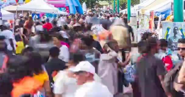 Atlanta Usa Juni 2023 Timelapse Toont Duizenden Mensen Beweging Vervagen — Stockvideo