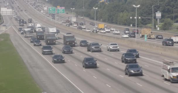 Atlanta Usa Junho 2023 Close Mostra Vários Caminhões Pacotes Ups — Vídeo de Stock