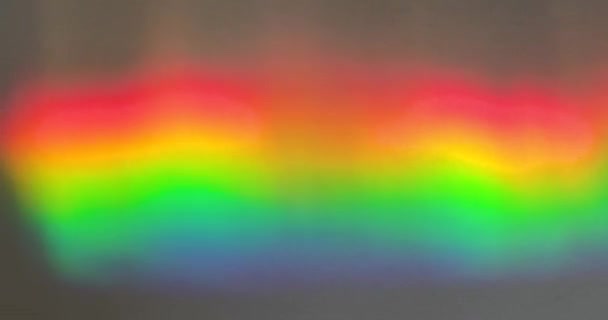 Rainbow Prism Reflected Water Creates Vibrant Organic Wavy Image Can — Stock Video