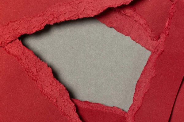 Czerwony Szary Karton Tło Papieru Pełna Struktura Ramy — Zdjęcie stockowe