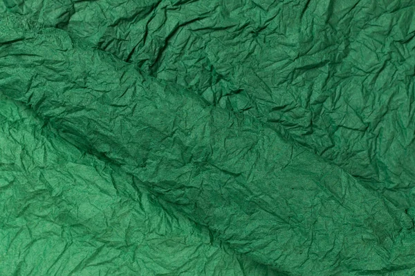 Zielone Pogniecione Tło Papieru Pełna Struktura Ramy — Zdjęcie stockowe