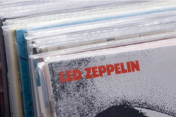 Lviv Ukraine Mai 2023 Led Zeppelin Sur Marché Vintage Images De Stock Libres De Droits