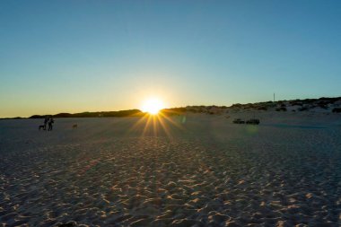 Valdevaqueros Dune üzerinde gün batımı, Cebelitarık Boğazı, İspanya