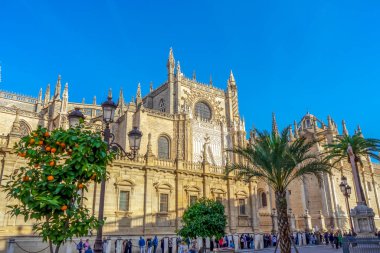 SEVILLA, SPAIN - DECEMBER 31, 2022: Seville Cathedral of Saint Mary in Sevilla, Spain on December 31, 2022
