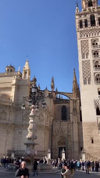 Sevilla Spain December 2022 Seville Cathedral Saint Mary Sevilla Spain — Wideo stockowe
