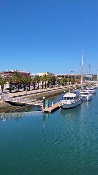 Lagos Portugal Février 2023 Navires Bateaux Dans Port Lagos Portugal — Video