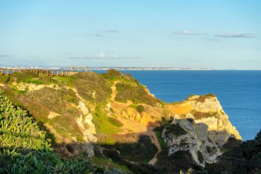 Lagos, Portekiz 'in dışındaki Algarve kıyısında. Portekiz plajları ve kıyıları. 