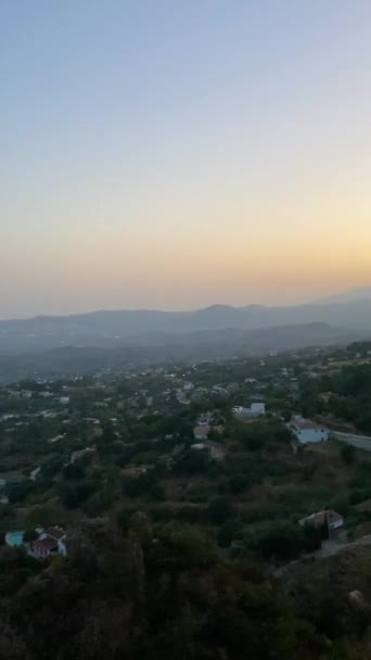 コスタ ソルの夜景 スペイン ムハンガ村 — ストック動画