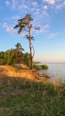 Dnypro nehri üzerinde gün doğumu, Cherkasy, Ukrayna