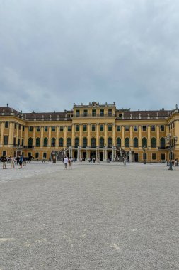 VIENNA, AUSTRIA- JULY 19, 2024: Schonbrunn Palace, baroque summer residence of Habsburg monarchs in Hietzing in Vienna, Austria on July 19, 2024 clipart