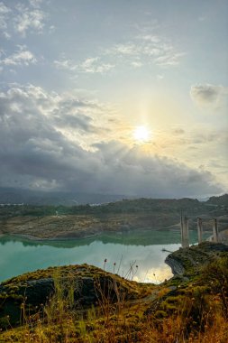 La Vinuela, Granada, İspanya 'da gündoğumu