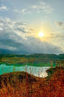 La Vinuela, Granada, İspanya 'da gündoğumu