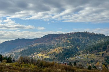 Sonbaharın sonlarında Karpatlar 'ın dağlarında, Slavske, Ukrayna