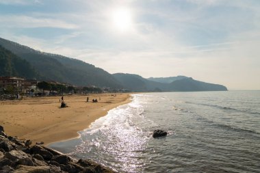 Inkumu, Bartin, Türkiye 31 Aralık 2022: Inkumu Sahili 'nin panoramik manzarası