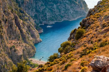 Kelebek Vadisi Fethiye, Mugla, Türkiye 'nin hava manzarası