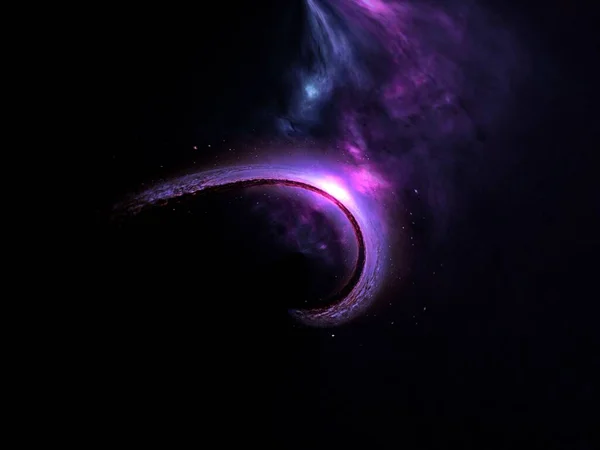 Black Hole Science Fiction Wallpaper Beauty Deep Space Colorful Graphics — Stock Photo, Image