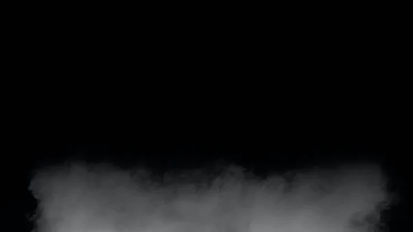 Білий Дим Або Туман Ізольовані Чорному Тлі Який Туман Темному — стокове фото