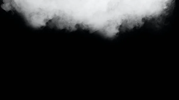 Λευκός Καπνός Ομίχλη Που Απομονώνεται Μαύρο Φόντο Μαλακή Ομίχλη Στο — Φωτογραφία Αρχείου