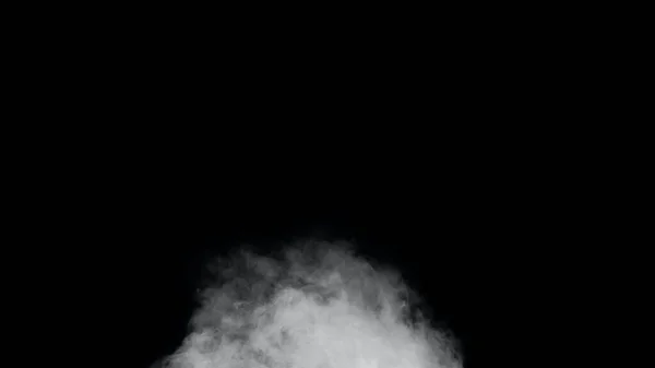 Fumaça Branca Nevoeiro Isolado Fundo Preto Névoa Suave Fundo Escuro — Fotografia de Stock