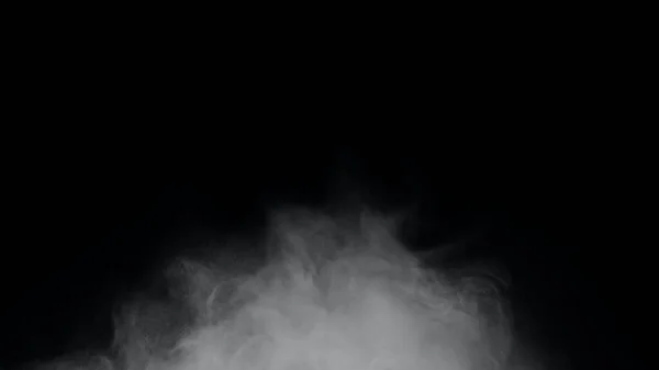 Fehér Füst Vagy Köd Elkülönítve Fekete Háttérrel Puha Köd Sötét — Stock Fotó