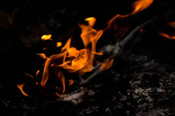 Płomień Ogień Abstrakcyjny Tło Czarny Tło Realistyczny Płomień Koncepcja — Zdjęcie stockowe
