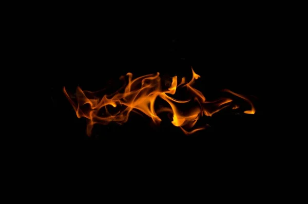 Láng Tűz Elvont Háttér Fekete Háttér Realisztikus Láng Koncepció — Stock Fotó