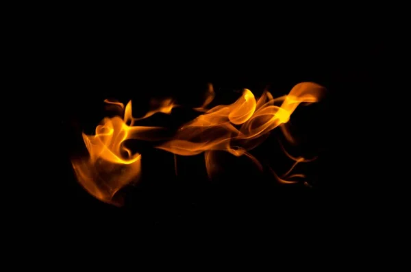 Láng Tűz Elvont Háttér Fekete Háttér Realisztikus Láng Koncepció — Stock Fotó