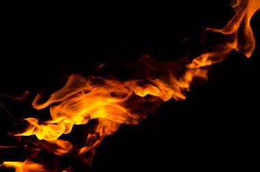 Alev, ısı yangını soyut arka plan siyah arkaplan, gerçekçi alev kavramı