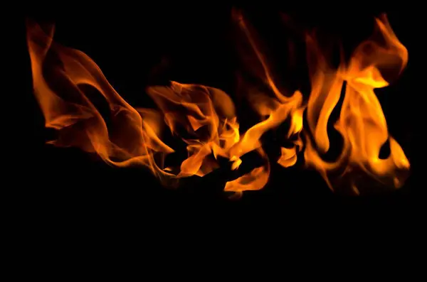 Plamen Teplo Oheň Abstraktní Pozadí Černé Pozadí Realistické Plamen Koncept — Stock fotografie