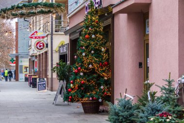 Christmas market on the streets of Slovakia