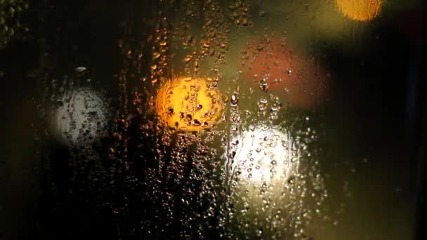 Geamul Cedat Noaptea După Ploaie — Videoclip de stoc