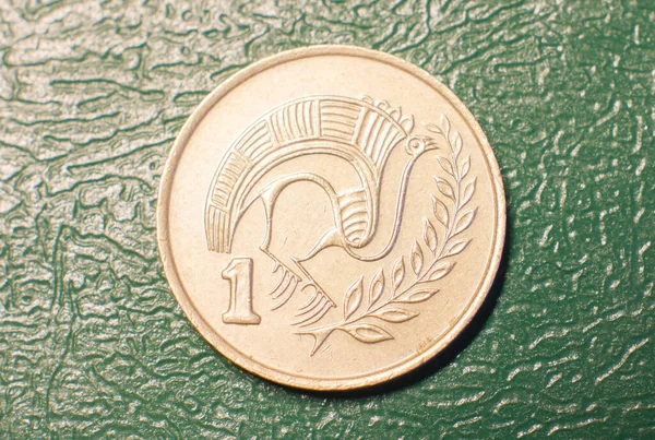Moneda Inversa Chipre Céntimo 1985 1990 — Foto de Stock