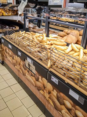 Grocery store shelves. Rising prices in Europe