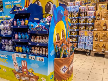 Grocery store shelves. Rising prices in Europe